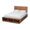 Baxton Studio Alba Wood Full Size 4-Drawer Platform Bed with Built-In Shelves 173-9425-10668 - alternate 1